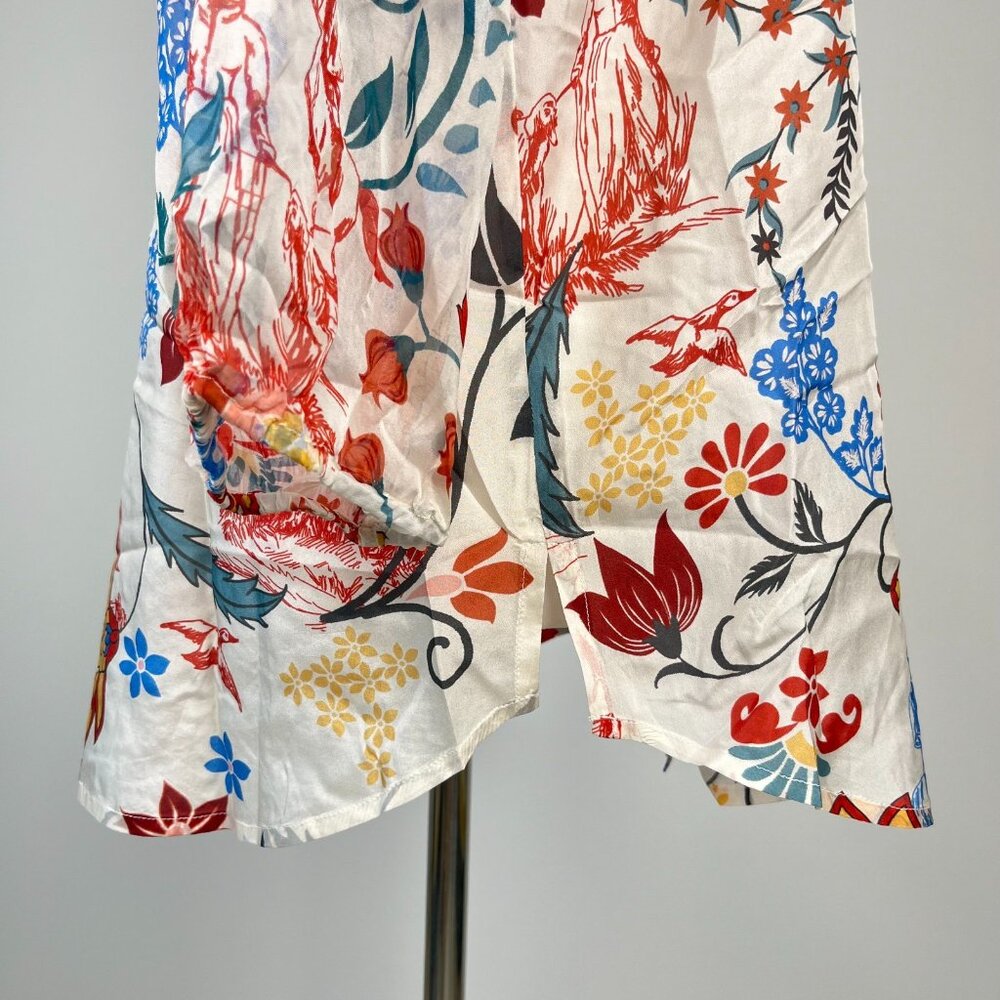 NWOT JOHNNY WAS Hanns Floral Silk Tunic Bohemia SHIRT Blouse Sz S - Picture 5 of 13